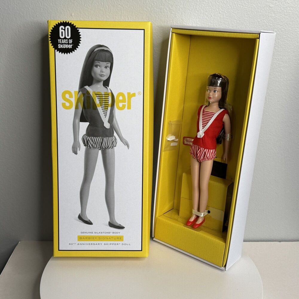 Barbie Signature 60th Anniversary Skipper Doll Mattel Brunette NRFB Repro 1960s